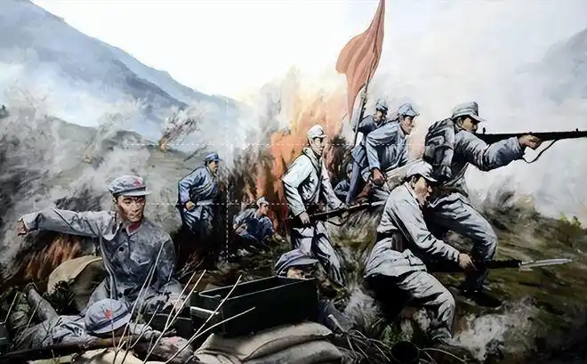 十二名红军和百余群众被困石山顶战斗七昼夜水尽弹绝缒崖突围