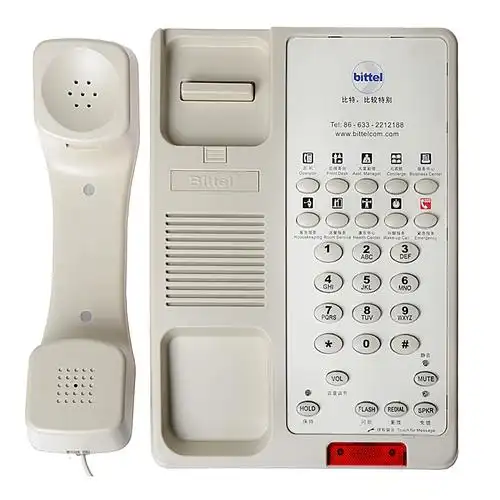 bittel比特酒店客房专用电话机定制大面面板logo电话机有绳