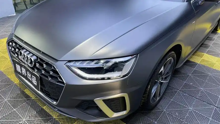 奥迪a4全车改色贴膜雾面战斗灰案例分享_奥迪a4l车友圈_懂车帝