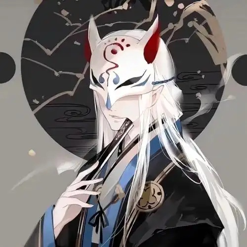 面具动漫情侣头像