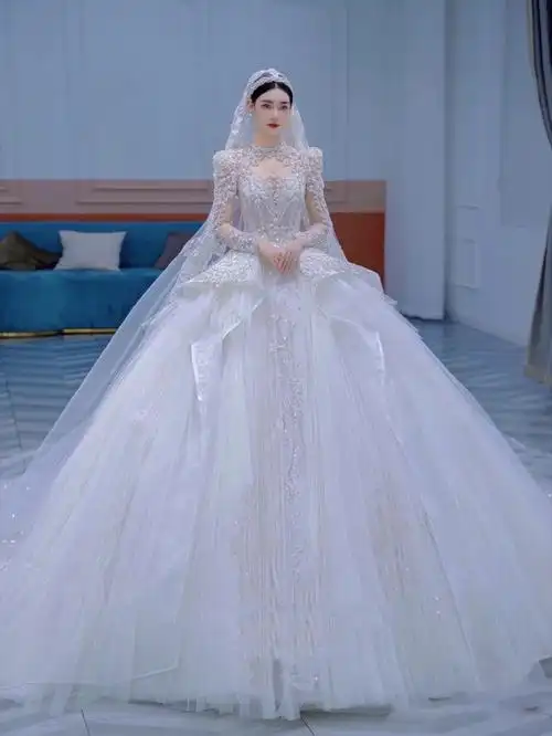 运城婚纱礼服宫廷法式刺绣重工婚纱