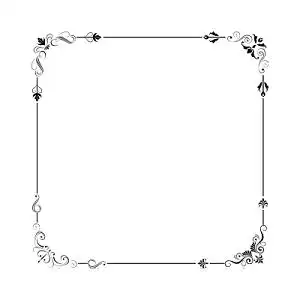 简约黑白花纹边框矢量元素