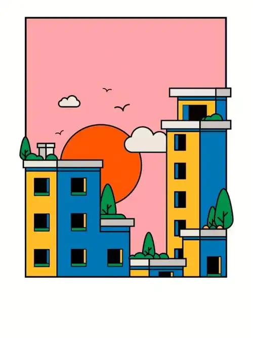 超级简单的扁平风小插画