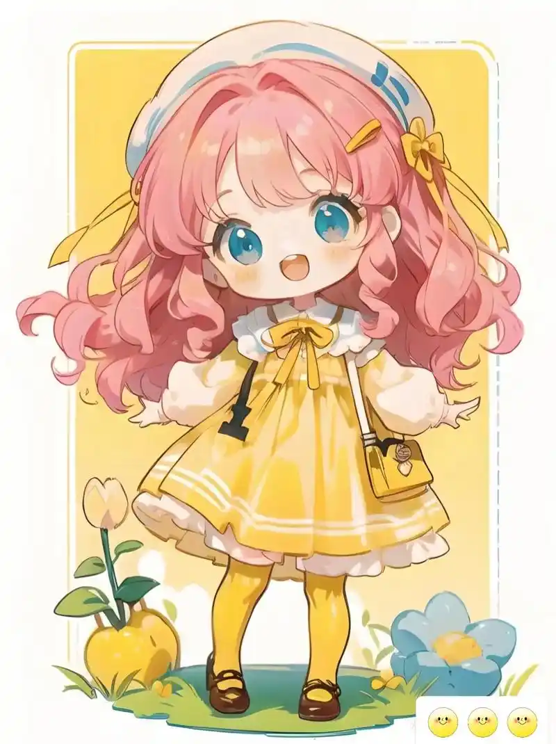 动漫人物素材分享.可可爱爱的动漫人物,可以画起来哦#q版人物 - 抖音