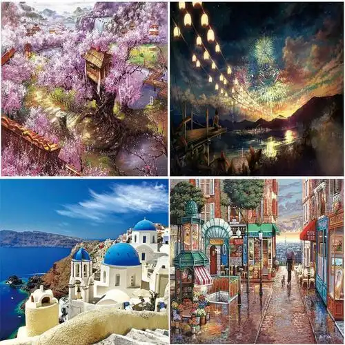 拼图纸质1000片儿童成人减压拼板风景名画拼图玩具厂家直销龙猫