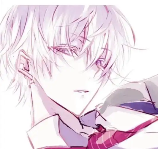 出单白发紫眸少年