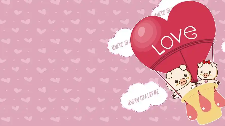 唯美简约可爱卡通哼哼猪桌面壁纸下载