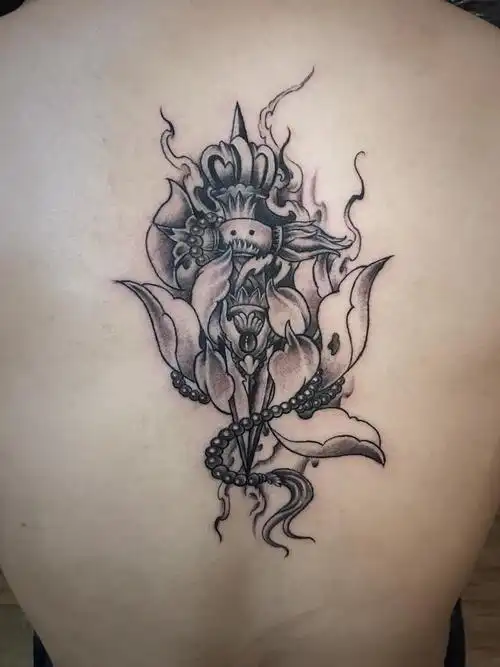 降魔杵_纹身图案手稿图片_廖东伟的纹身作品集