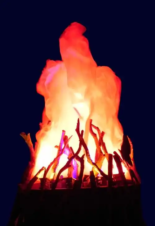 大型防真篝火 影视剧院篝火 舞台道具火 景区标志性篝火堆