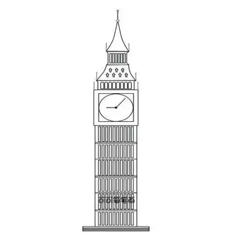 英国钟楼简笔画