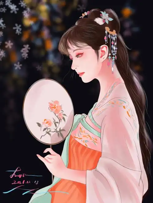 古风美女手绘