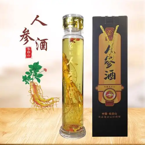 东北特产吉林长白山人参酒42度瓶装人参枸杞人参酒1000ml支持代发