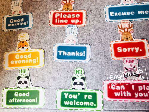 幼儿园小学教室布置班级文化英文卡片走廊装饰玩具挂图