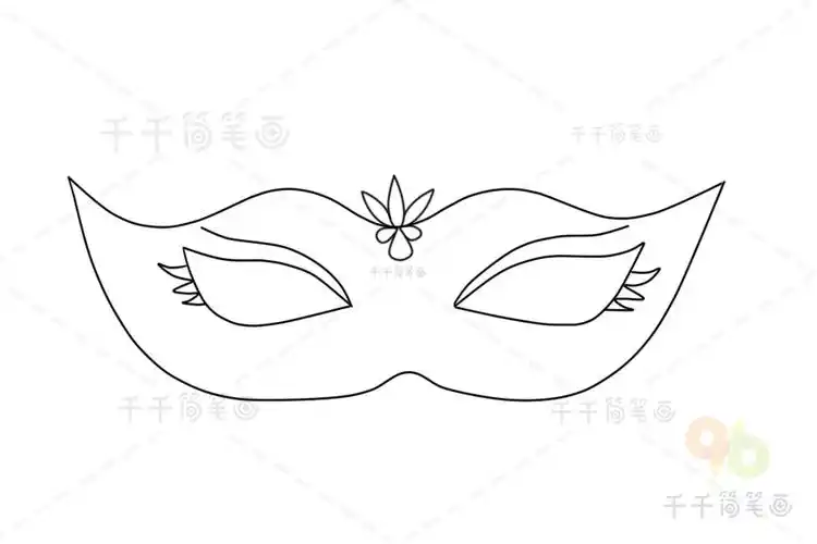 如何画面具简笔画