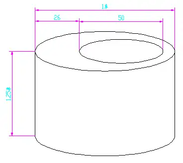 用大圆柱体积减去空心圆柱体积:.  大圆柱体积:v=s*h s=pi*r^2=3.