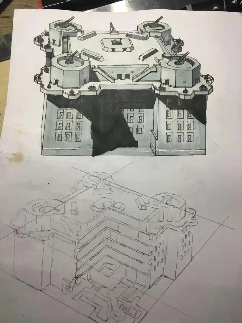动物园防空塔g塔剖面图已完成!(为了和谐,图纸户型结构有修改 - 抖音