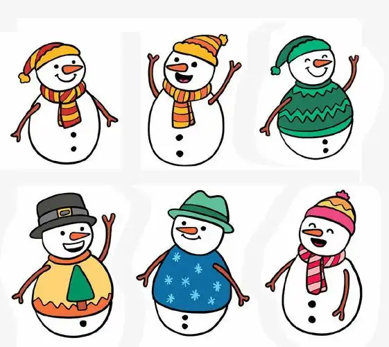 卡通雪人简笔画 卡通雪人简笔画带颜色