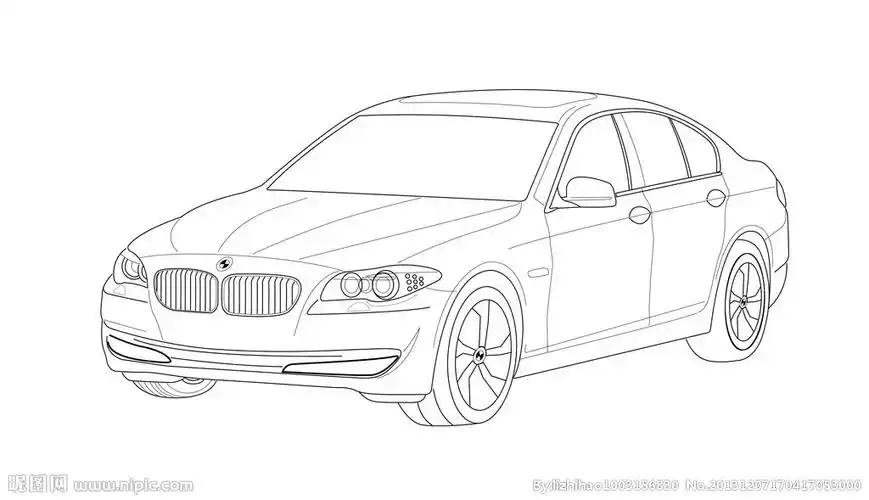 宝马车简笔画大全大图 (第1页)