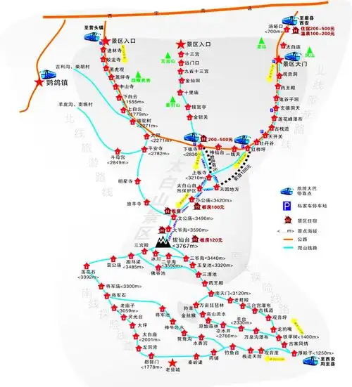 走进秦岭山脉主峰太白山太白山徒步穿越攻略