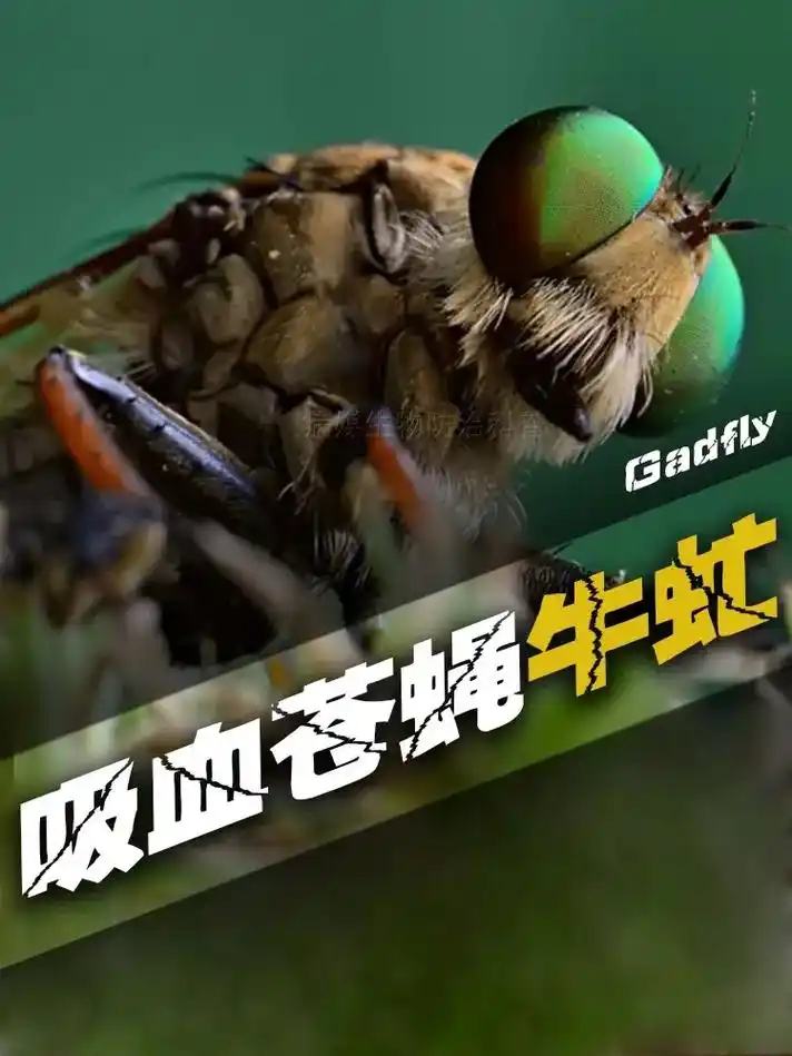 牛虻是双翅目虻科昆虫, 又名牛苍蝇,牛蚊子等.