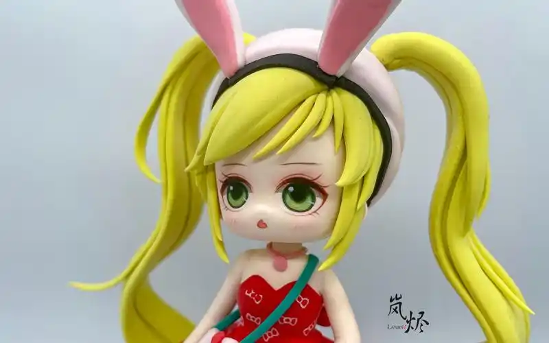 【超轻粘土】捏一个永恒之塔q版双马尾萝莉