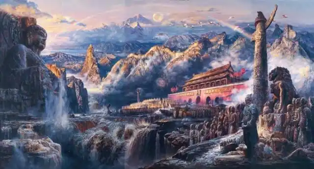 天安门华表宏伟的仰望,卢舍那大佛崇高的仁爱,兵马俑平和