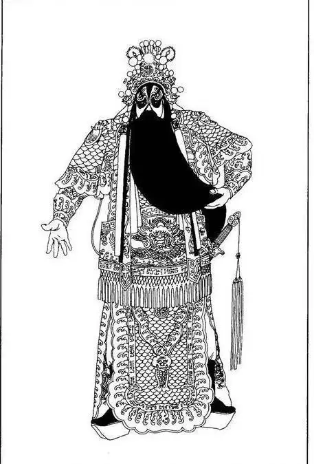 中国京剧服饰白描图谱之二靠与褶