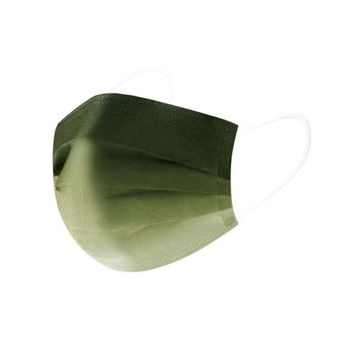职安康 一次性口罩 防粉尘渐变色成人口罩 渐变绿 50只