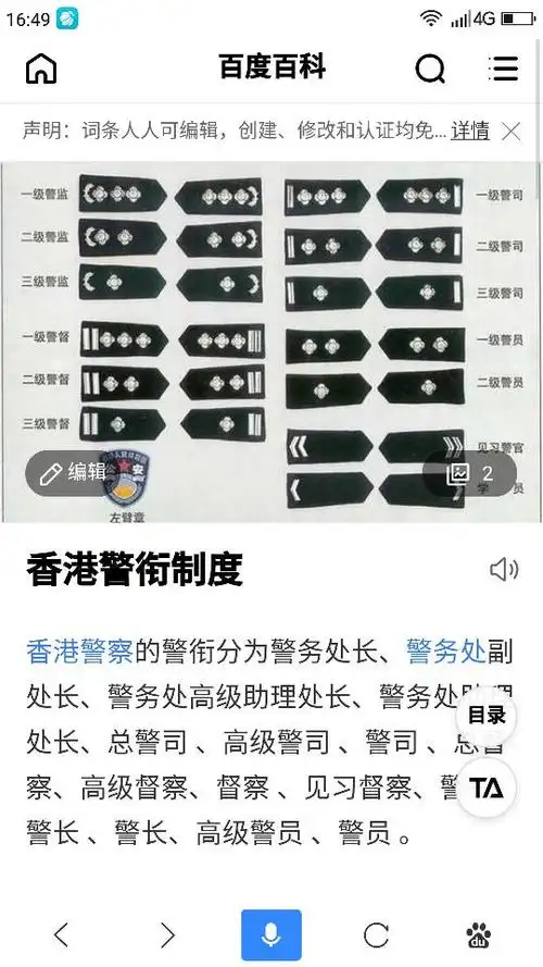 展开全部 香港警衔——二级警员