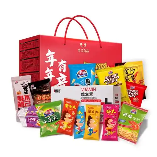 亲亲鼠年大礼包2343g虾条果冻零食大礼包组合送礼小龙虾味整箱