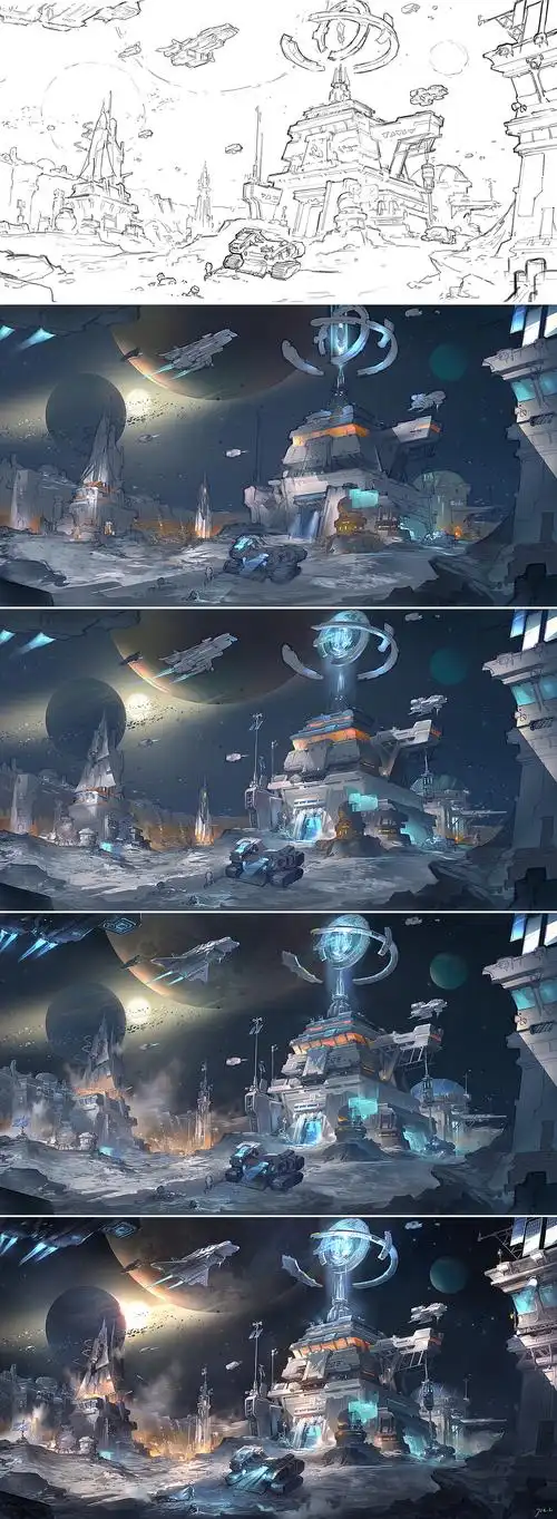 【crater太空基地】-概念设计过程演示