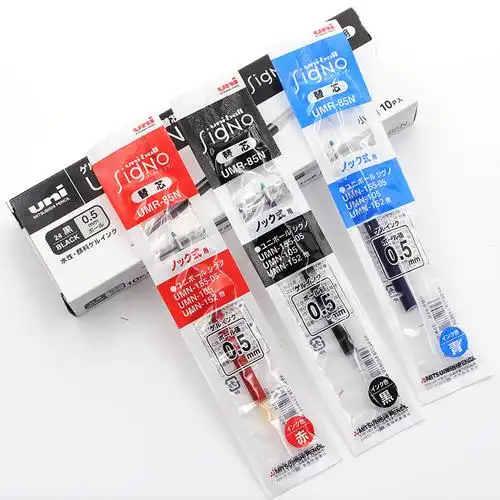 5/10支 日本uni三菱水笔芯umr-83/85n k6中性笔芯适用于umn-155