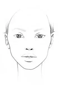 美丽的女人肖像.人脸图.化妆师空白.模板照片