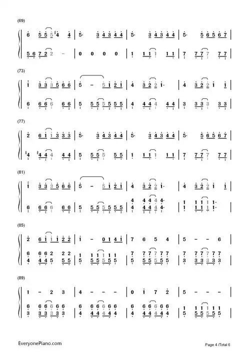 幻化成风(風になる)-《猫的报恩》结尾曲双手简谱预览4