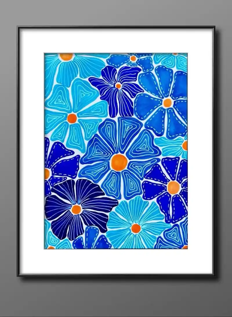 简单花卉装饰画.