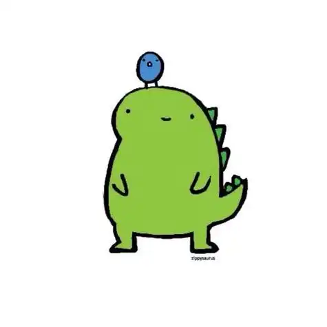 可爱制杖搞怪头像小恐龙