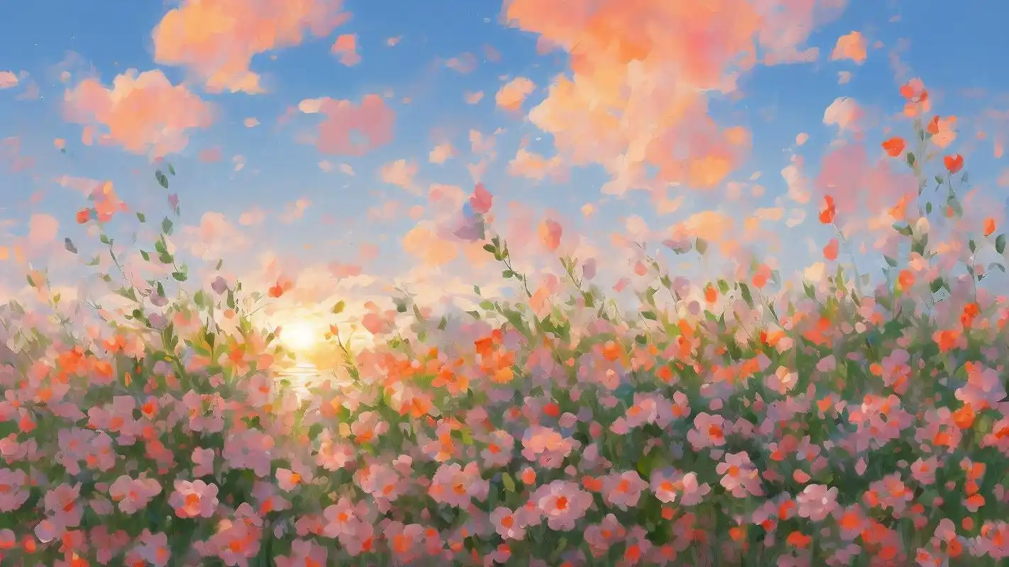 治愈系天空晚霞背景图🌅