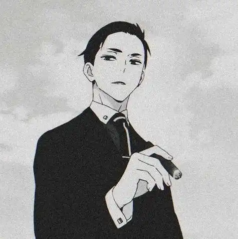 个性抽烟男头像动漫头像黑白图片