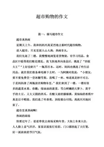 超市购物的作文.doc