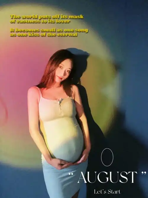 孕28w772在家自己拍孕妇照