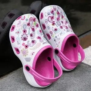 泡泡鞋女韩版沙滩前包头后空女鞋拖鞋洞洞鞋女可爱卡通大人亲子鞋