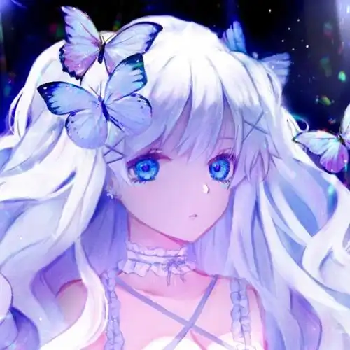 出单蓝发粉蓝色银发少年