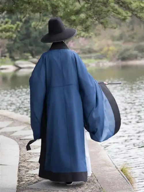 【天汉骄阳】氅衣明制汉服男装夏季纱料薄款大氅鹤氅披风 白色 单件大