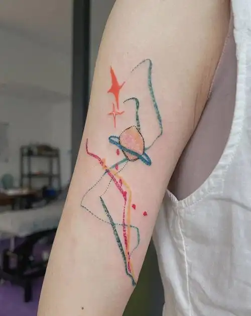 最新手臂抽象线条纹身图案大全(9/16)-纹身图片网