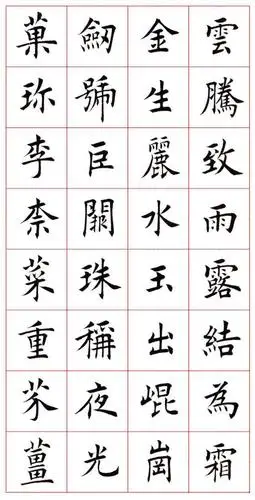 欧体楷书《千字文》