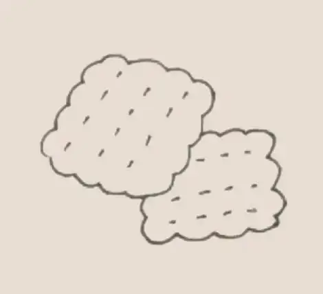 饼干简笔画步骤画法图片教程