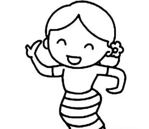 傣族姑娘人物简笔画 大人简笔画