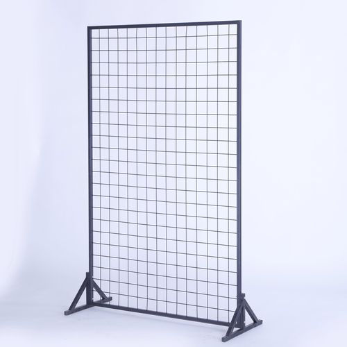 立式铁艺网架落地移动网片超市铁丝网格网架展会幼儿园饰品展示架