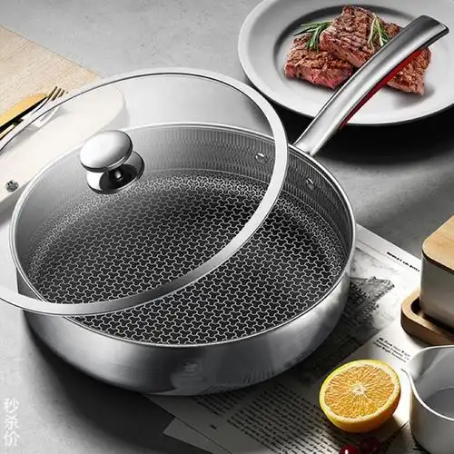 康巴赫康巴赫炒锅第三代不粘锅jtg26a1304不锈钢平底锅煎锅厨具