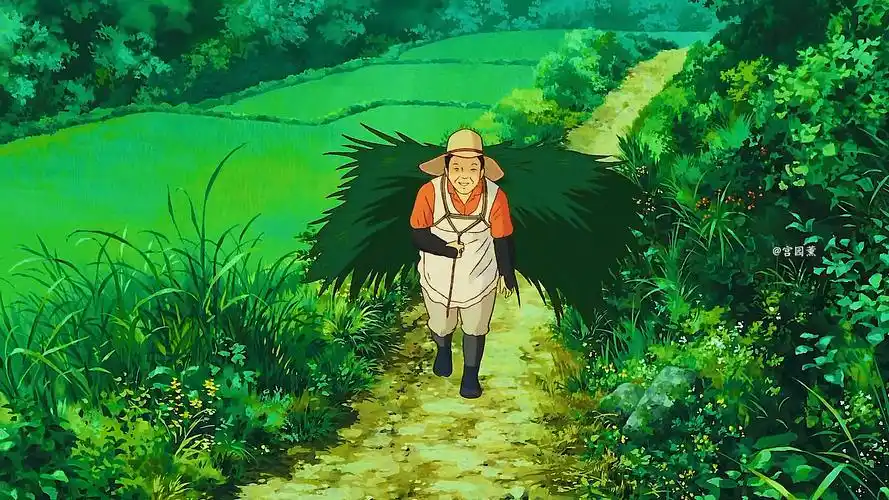 动漫#走进乡村最触动人心的就是随处可见的炊烟,挖地割草,一如我职